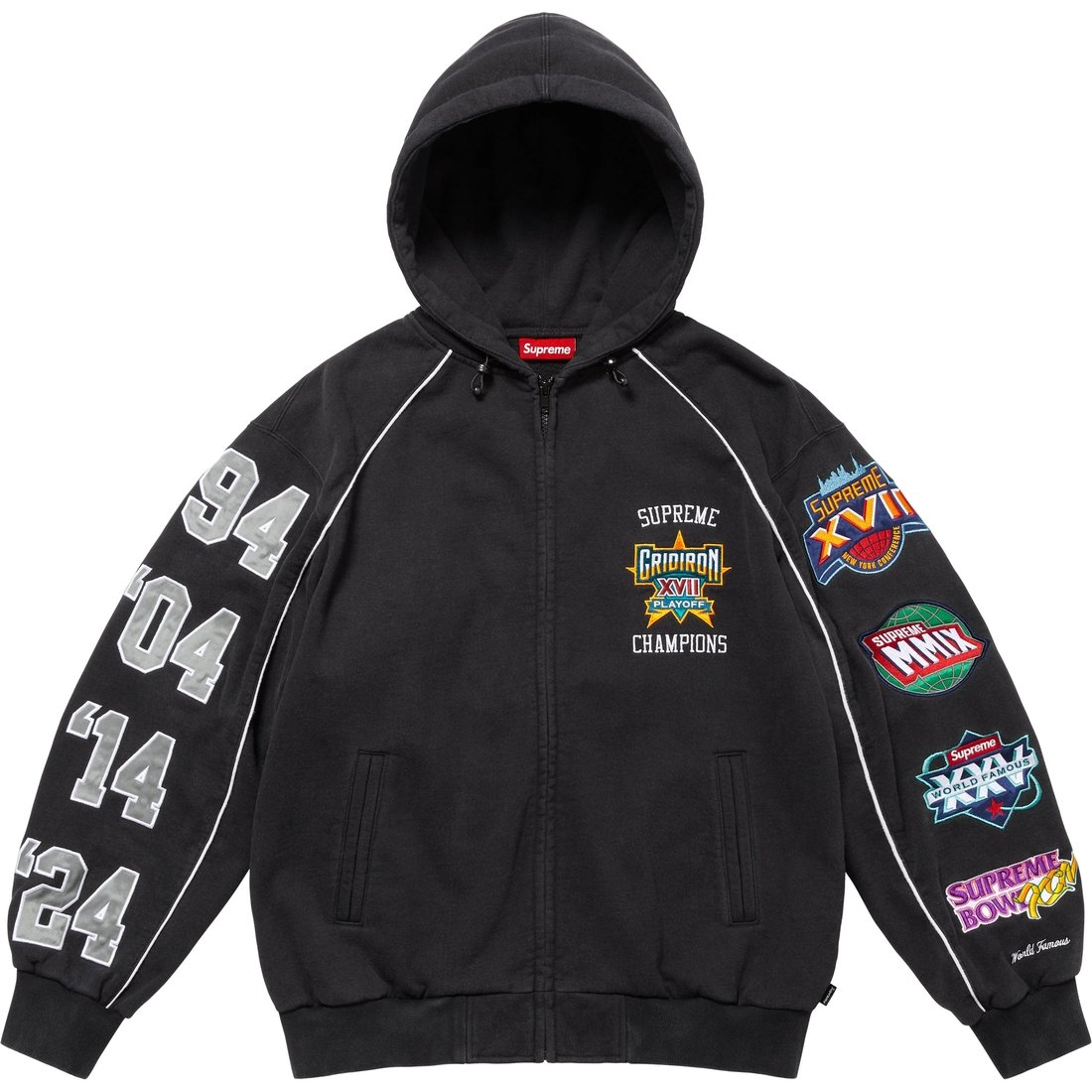 Толстовка с капюшоном Playoffs на молнии Supreme, черный
Толстовка с капюшоном Playoffs на молнии Supreme, черный