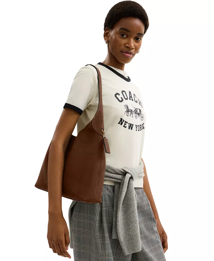 Бруклин большая замшевая сумка через плечо 34 Coach, коричневый
Бруклин большая замшевая сумка через плечо 34 Coach, коричневый