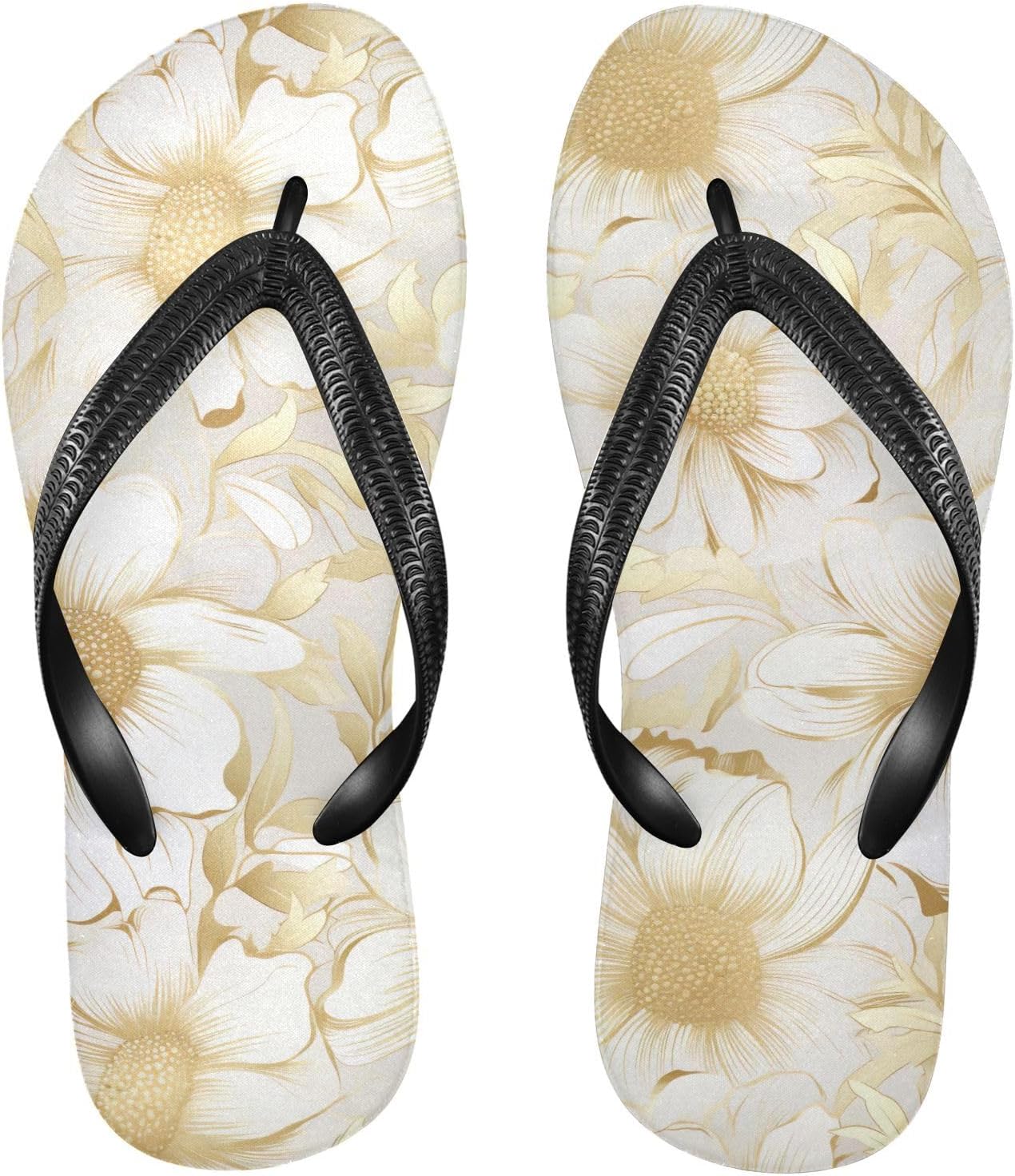 Вьетнамки с золотыми цветами ромашки, пляжные шлепанцы с резиновой подошвой, нескользящие летние тапочки для прогулок для женщин и мужчин Sinestour
Вьетнамки с золотыми цветами ромашки, пляжные шлепанцы с резиновой подошвой, нескользящие летние тапочки для прогулок для женщин и мужчин Sinestour