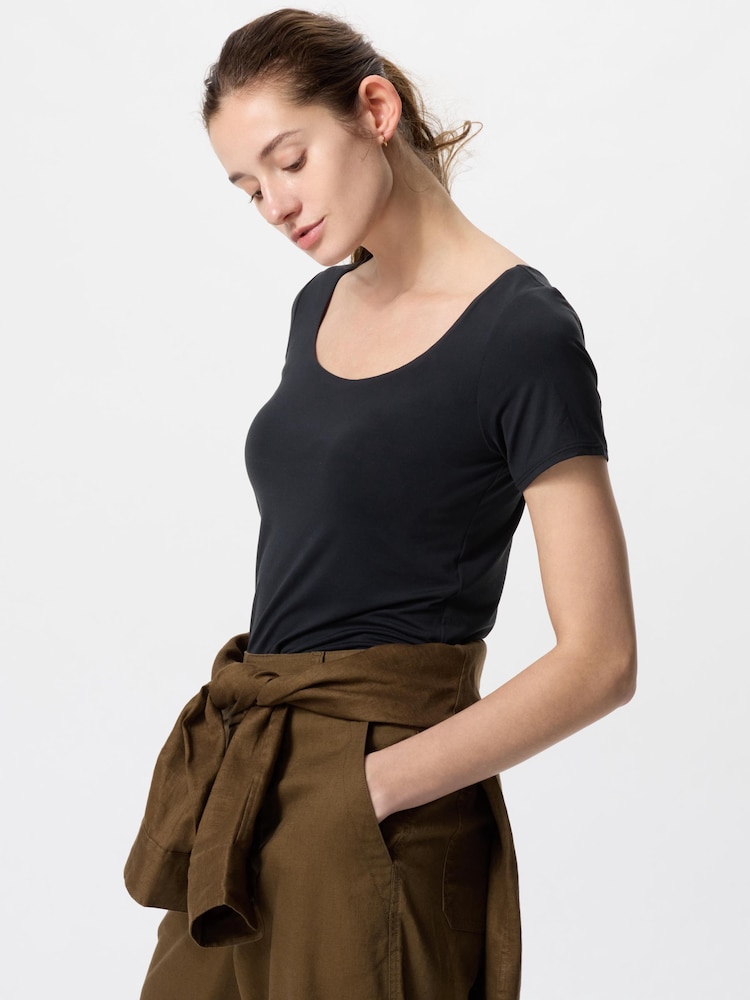 Футболка с чашечками airism с коротким рукавом Uniqlo, черный
Футболка с чашечками airism с коротким рукавом Uniqlo, черный