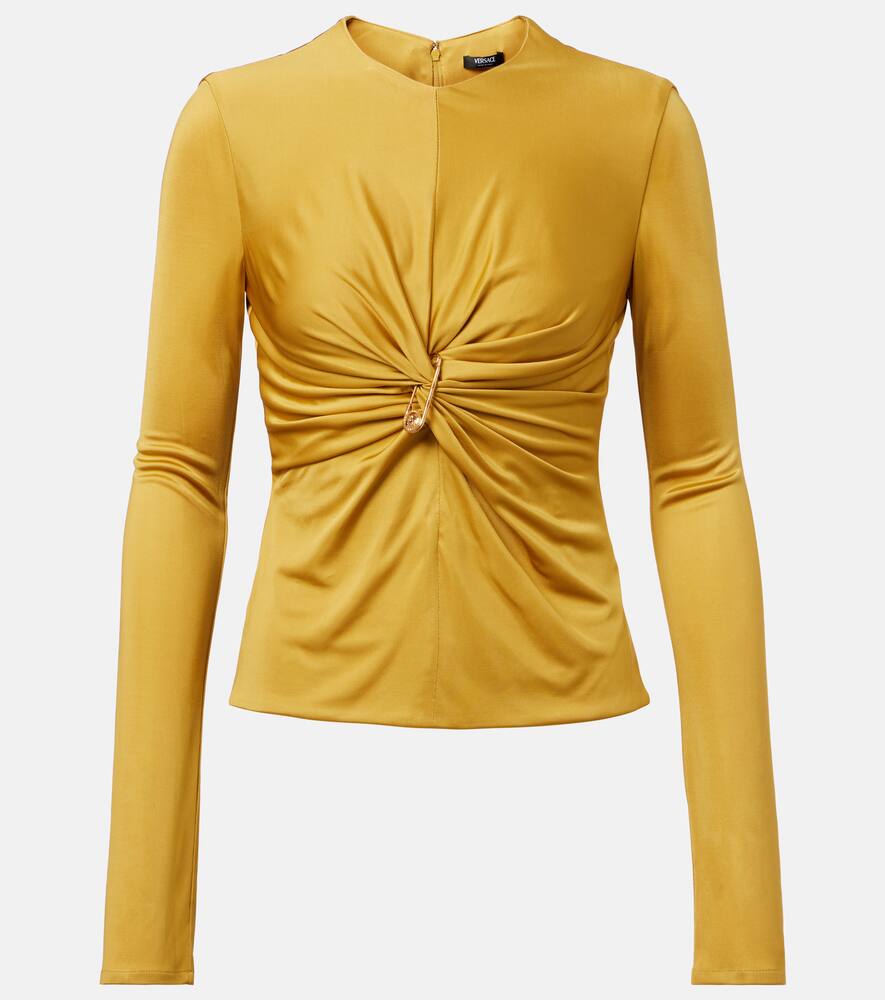 Топ-джерси с застёжкой-булавкой Versace, Antique Gold
Топ-джерси с застёжкой-булавкой Versace, Antique Gold