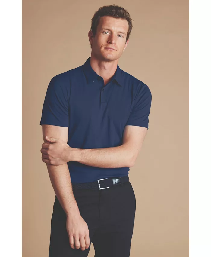 Простая джерсей-поло с коротким рукавом Charles Tyrwhitt, синий
Простая джерсей-поло с коротким рукавом Charles Tyrwhitt, синий