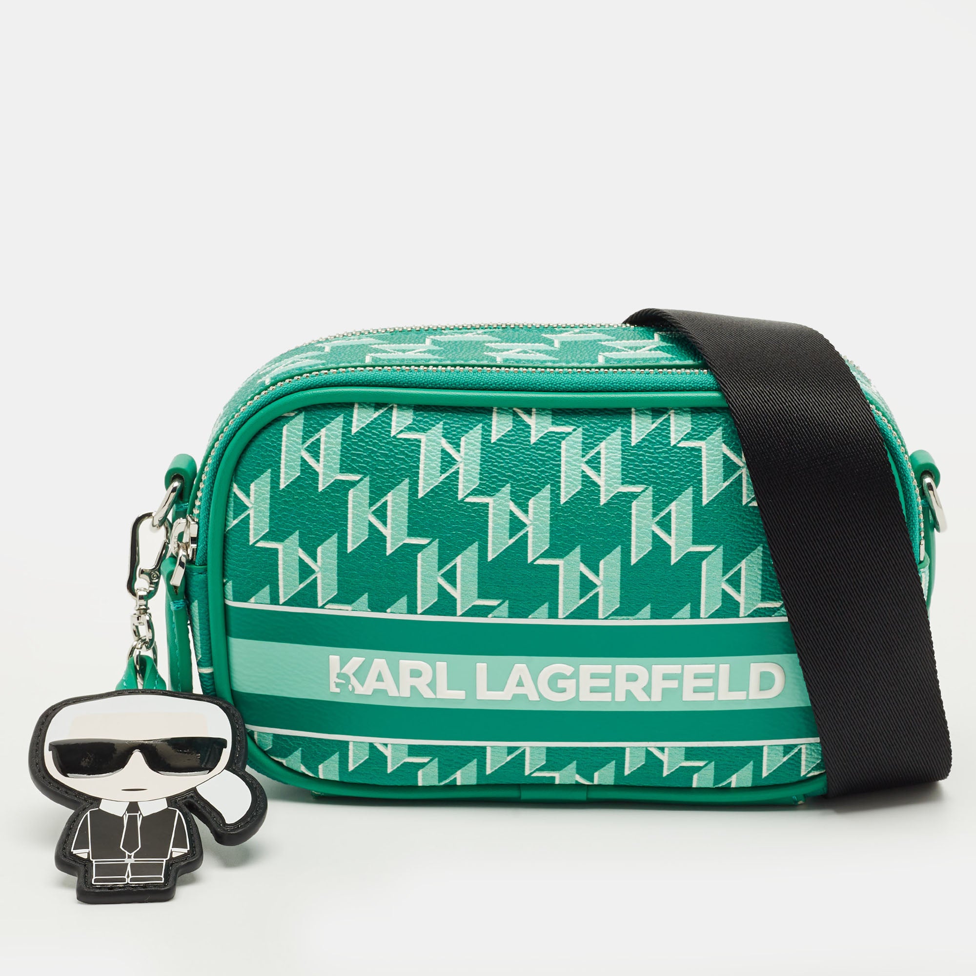 Фотосумка Karl Lagerfeld Green Monogram из холста с покрытием и кожи K/ikonik
Фотосумка Karl Lagerfeld Green Monogram из холста с покрытием и кожи K/ikonik