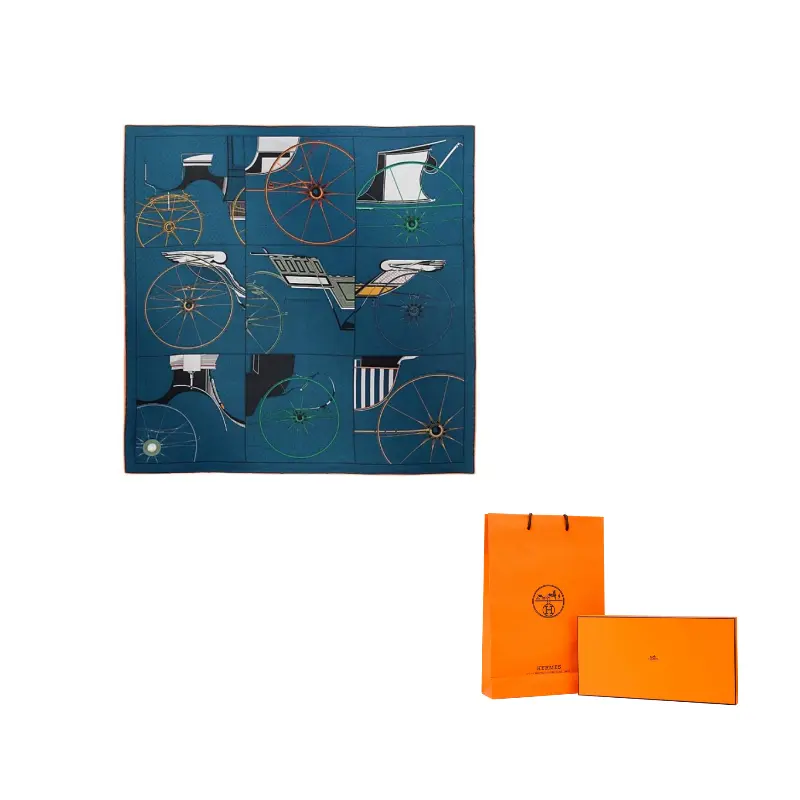 HERMES Шелк, кожаный шелковый шарф для женщин темно-синий
HERMES Шелк, кожаный шелковый шарф для женщин темно-синий