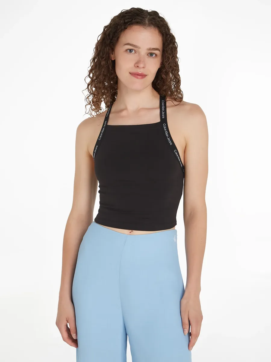 Топ-спагетти Calvin Klein Jeans "LOGO ELASTIC STRAPPY TOP" с надписью-логотипом, цвет Ck Black
Топ-спагетти Calvin Klein Jeans "LOGO ELASTIC STRAPPY TOP" с надписью-логотипом, цвет Ck Black