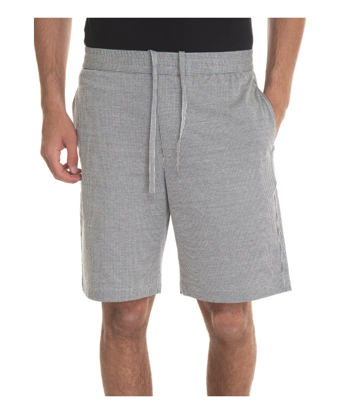 Полосатые шорты-бермуды с эластичным поясом Hindustrie, синий
Полосатые шорты-бермуды с эластичным поясом Hindustrie, синий