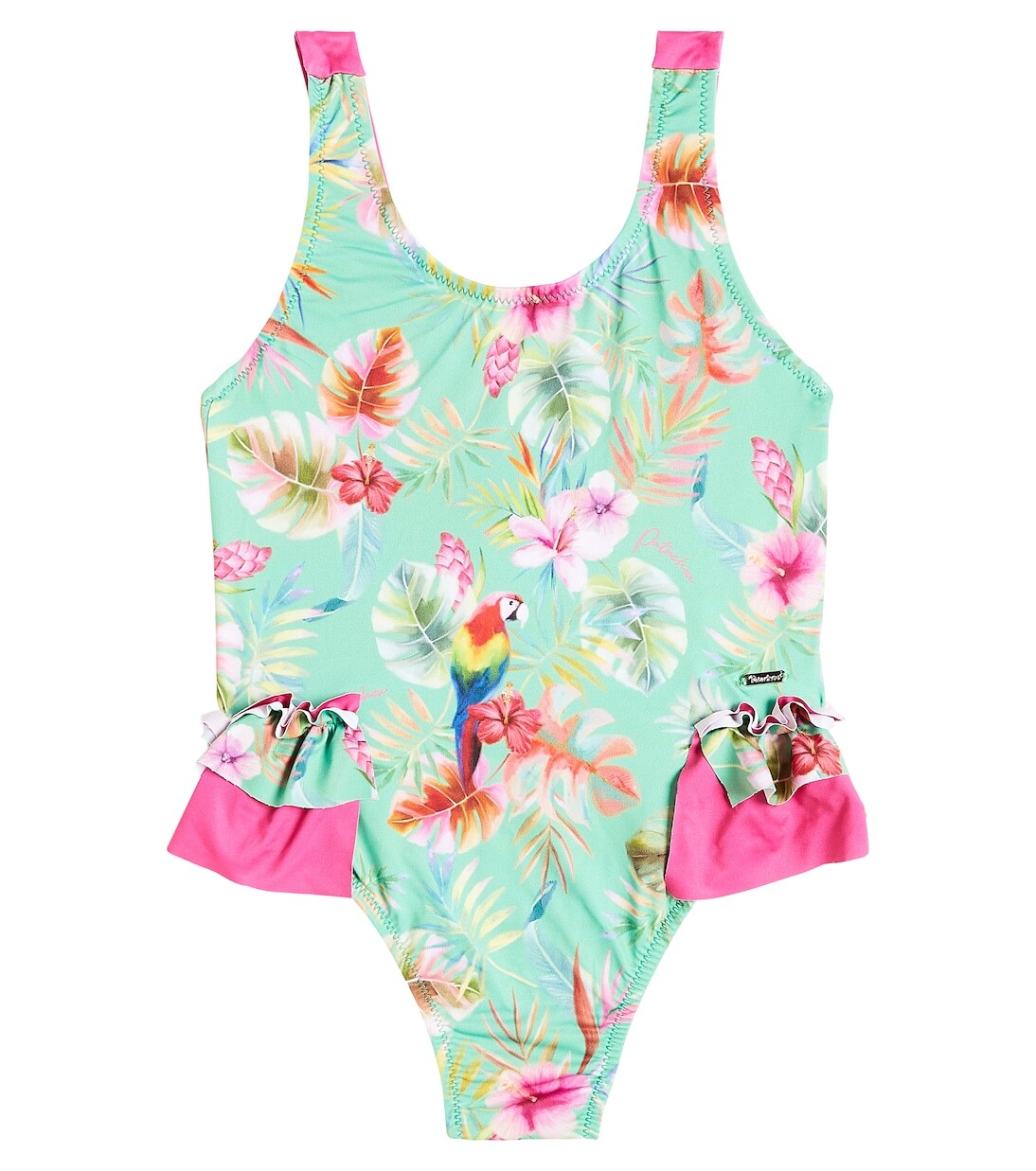 Купальник с оборками и цветочным принтом Patachou, зеленый
Купальник с оборками и цветочным принтом Patachou, зеленый