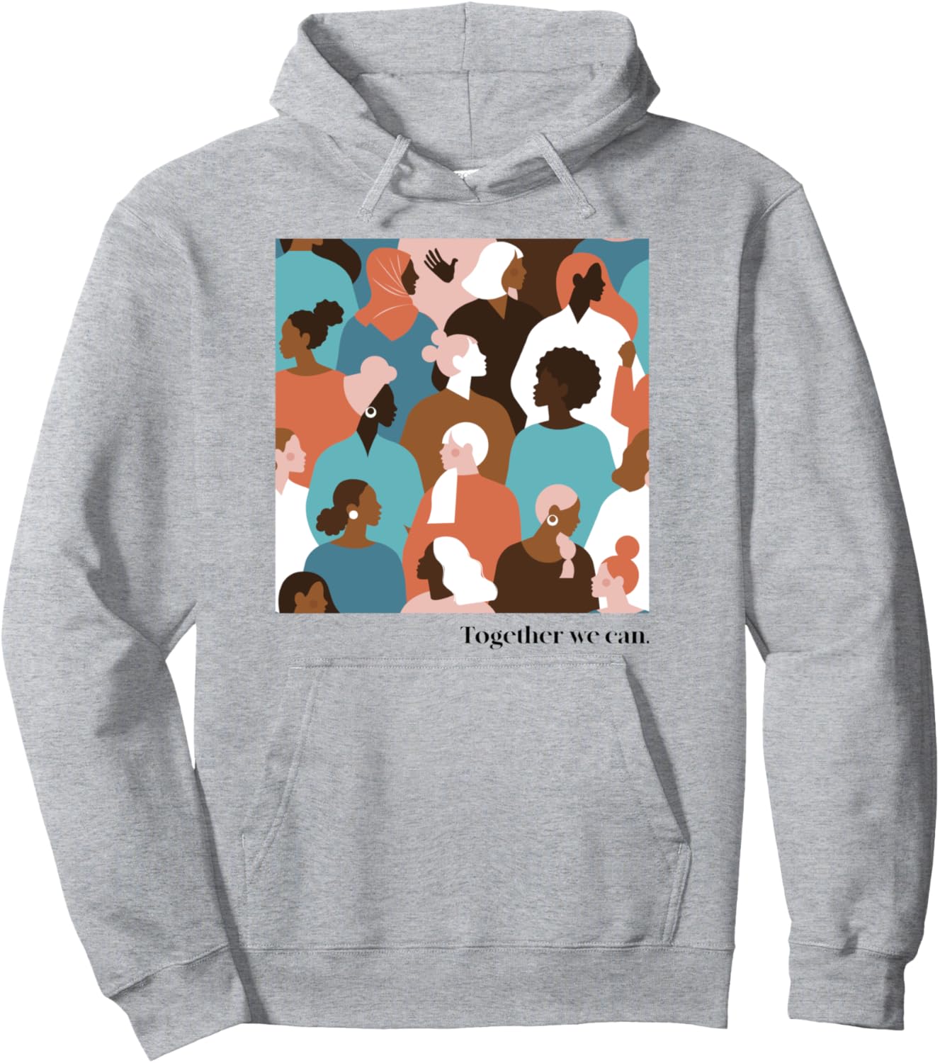 Вместе мы можем! Толстовка с рисунком Color Faces Mural Trendy Apparel, серый
Вместе мы можем! Толстовка с рисунком Color Faces Mural Trendy Apparel, серый