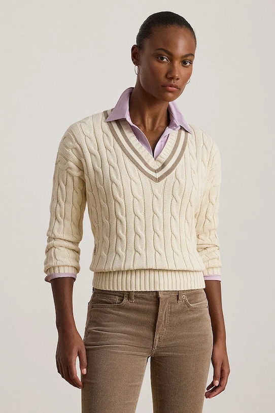 Хлопковый свитер Lauren Ralph Lauren, бежевый
Хлопковый свитер Lauren Ralph Lauren, бежевый