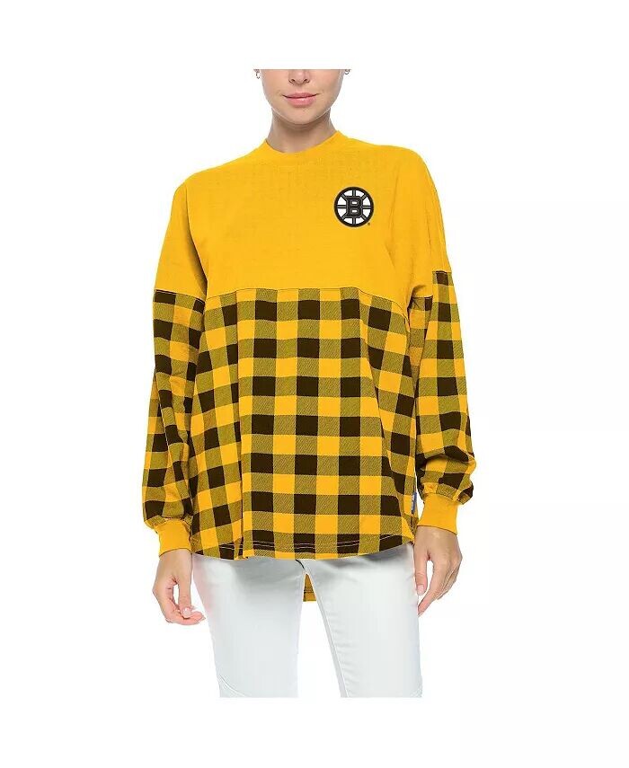 Женская золотая футболка с длинными рукавами в клетку Boston Bruins Buffalo Fanatics
Женская золотая футболка с длинными рукавами в клетку Boston Bruins Buffalo Fanatics