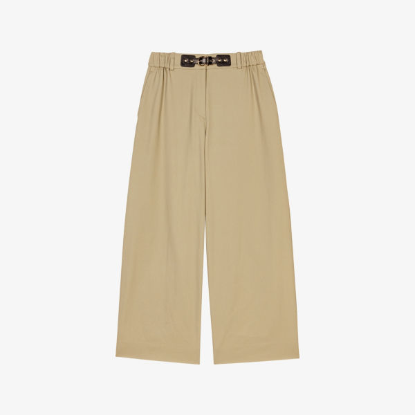 Брюки прямого кроя Maje с логотипом, бежевый
Брюки прямого кроя Maje с логотипом, бежевый