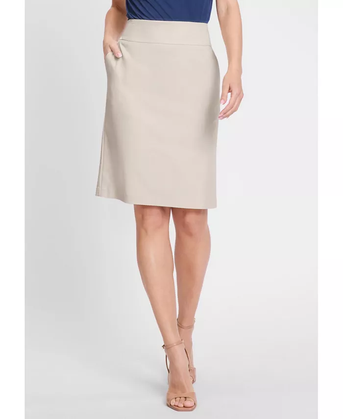 Женская юбка из хлопковой смеси с застежкой-молнией Olsen, коричневый 
Женская юбка из хлопковой смеси с застежкой-молнией Olsen, коричневый