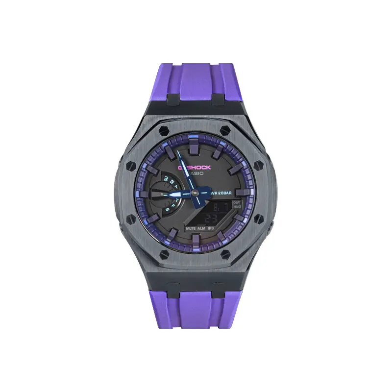 CASIO Часы Unisex Liquid Crystal/Analog Dual Display Series 48.5mm Black Watch, Neon Purple Glow
CASIO Часы Unisex Liquid Crystal/Analog Dual Display Series 48.5mm Black Watch, Neon Purple Glow