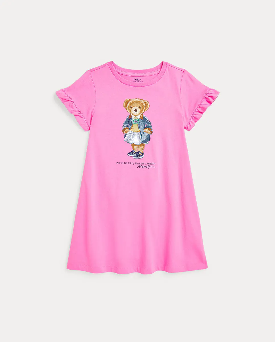 Платье для девочки из хлопка с изображением медведя Поло Polo Ralph Lauren, розовый
Платье для девочки из хлопка с изображением медведя Поло Polo Ralph Lauren, розовый