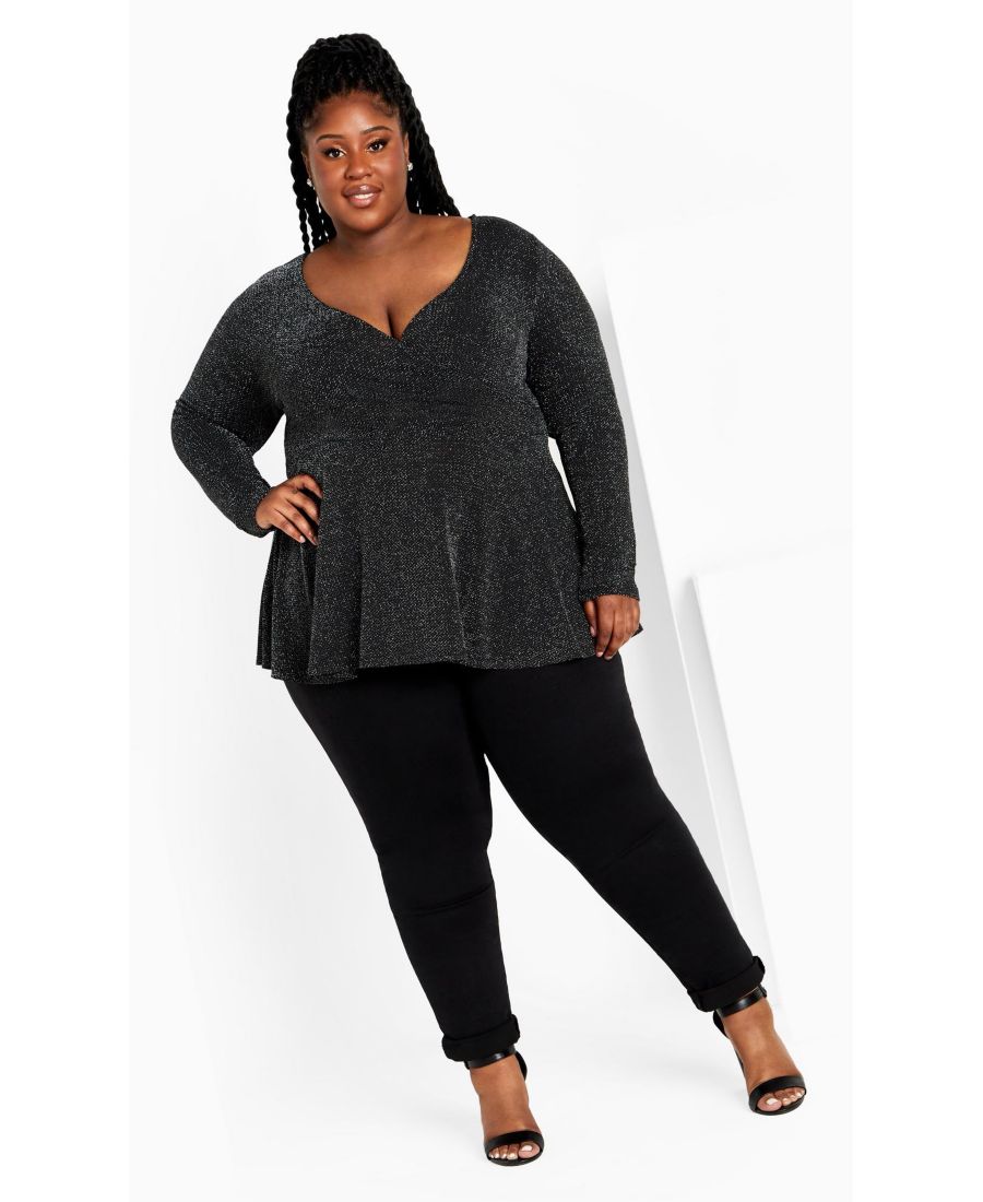 Женский гламурный топ с баской AVENUE, Silver
Женский гламурный топ с баской AVENUE, Silver