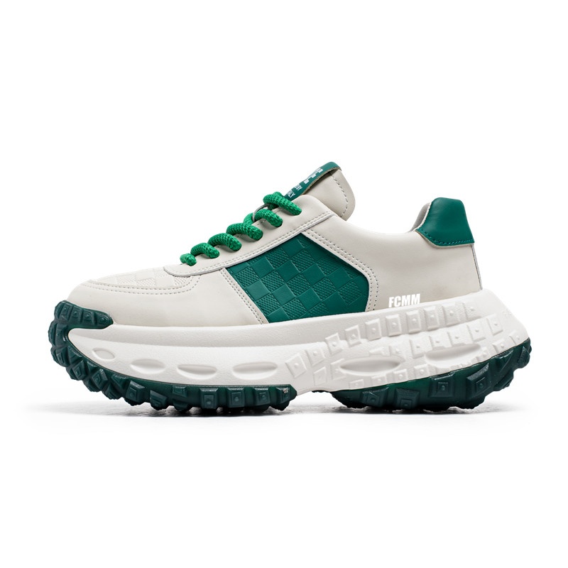 Низкие детские кроссовки для подростков FCMM, белый/зеленый 
Низкие детские кроссовки для подростков FCMM, белый/зеленый