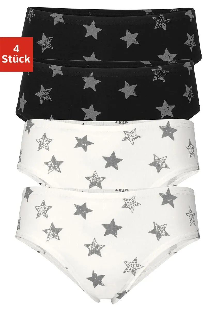 Трусики Vivance (4 шт.) с принтом звезд, черный
Трусики Vivance (4 шт.) с принтом звезд, черный