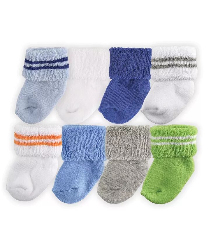 Махровые носки для новорожденных мальчиков, Blue Daddy Luvable Friends, синий
Махровые носки для новорожденных мальчиков, Blue Daddy Luvable Friends, синий