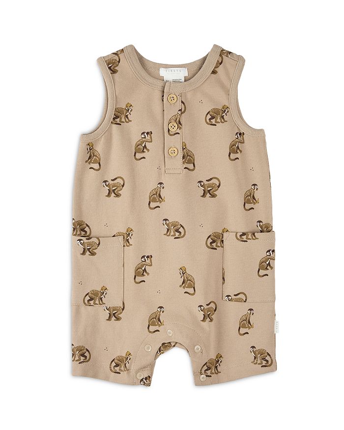 Детский комбинезон без рукавов с принтом обезьянки - Baby FIRSTS by petit lem, коричневый/бежевый
Детский комбинезон без рукавов с принтом обезьянки - Baby FIRSTS by petit lem, коричневый/бежевый