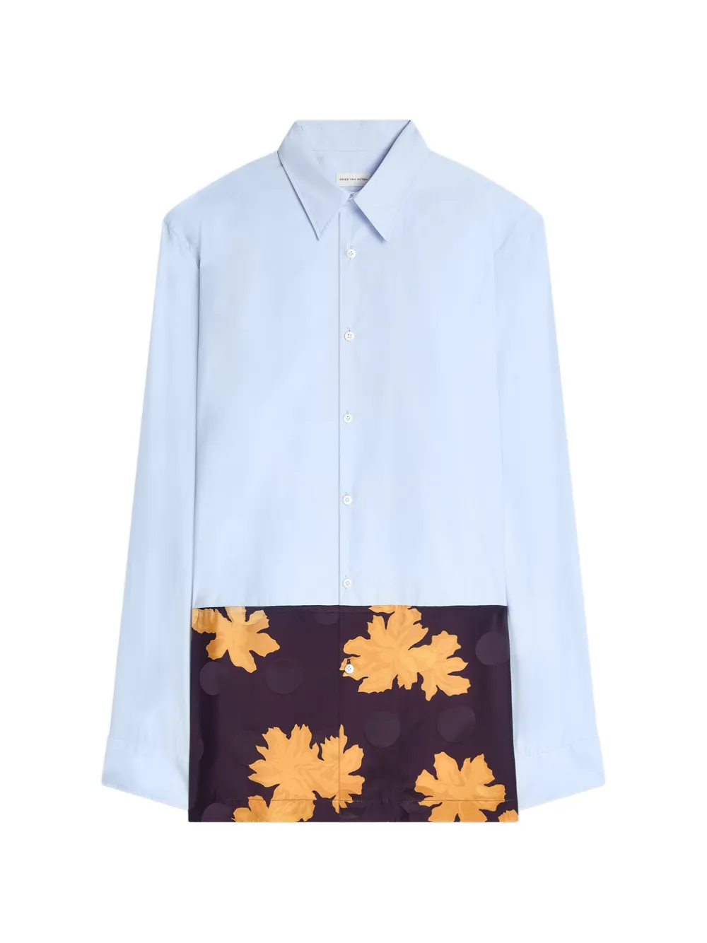 Рубашка с цветочным декором Dries Van Noten, синий
Рубашка с цветочным декором Dries Van Noten, синий