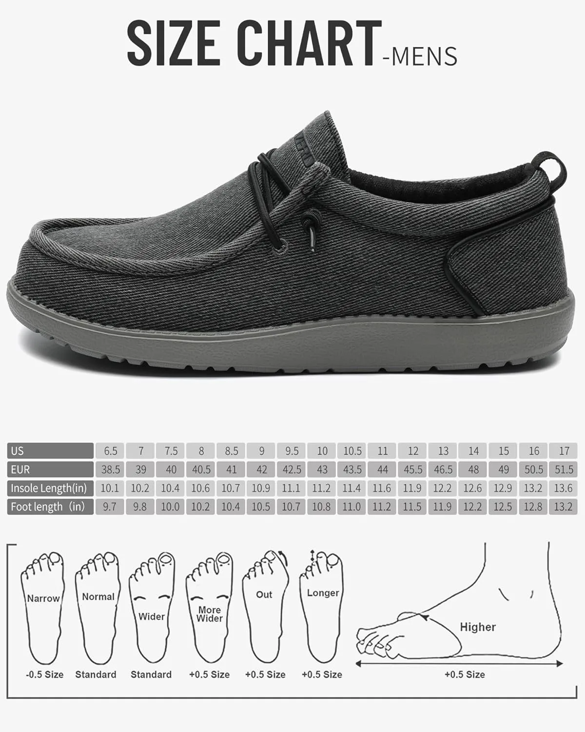 Мужские широкий обувь Повседневные слипоны для мужчин - Мужские лоферы широкие удобные ботинки с поддержкой свода стопы 1TAZERO, черный
Мужские широкий обувь Повседневные слипоны для мужчин - Мужские лоферы широкие удобные ботинки с поддержкой свода стопы 1TAZERO, черный