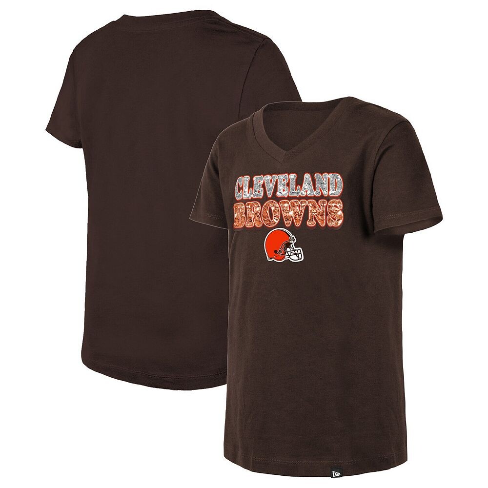 Молодежная футболка New Era Brown Cleveland Browns с v-образным вырезом и обратными пайетками, цвет Brn Brown
Молодежная футболка New Era Brown Cleveland Browns с v-образным вырезом и обратными пайетками, цвет Brn Brown