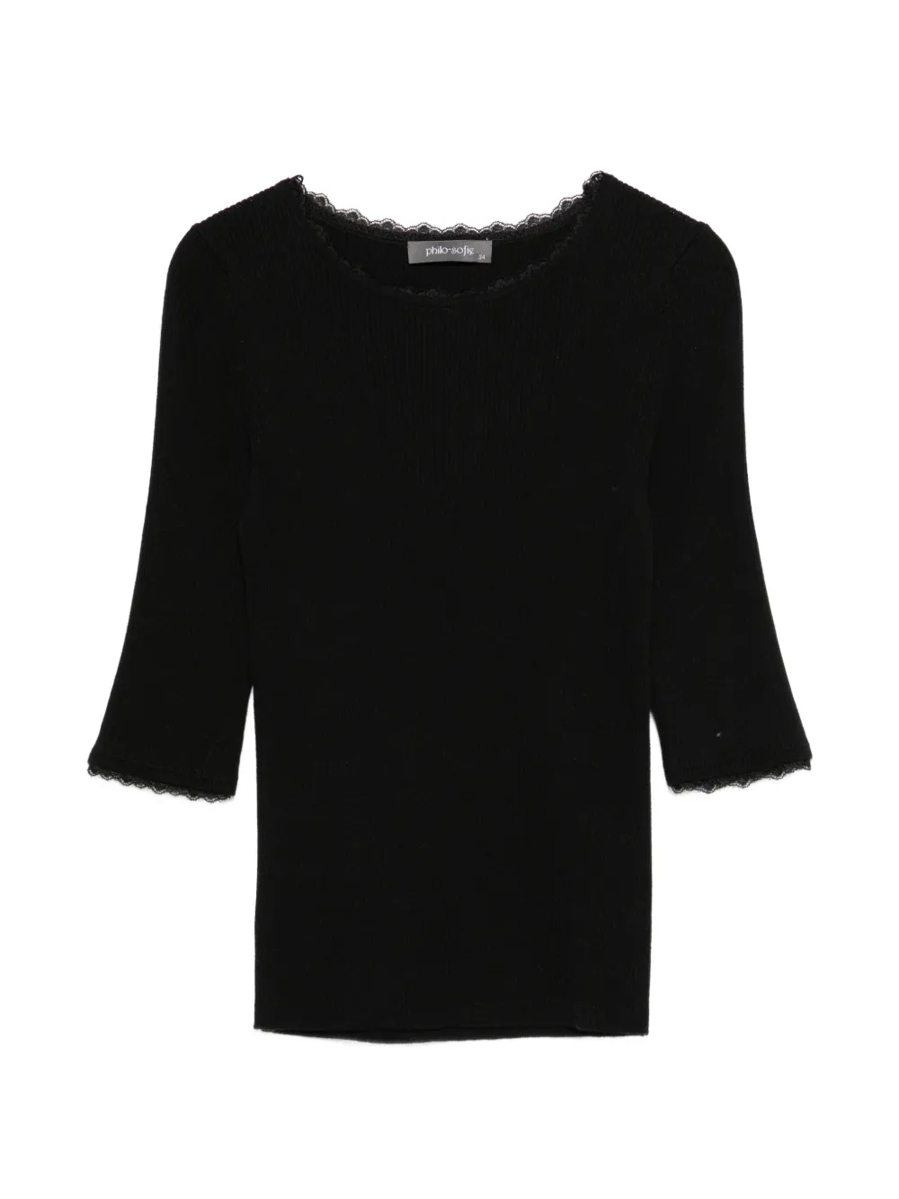 Футболка с кружевной отделкой Philo-Sofie, черный
Футболка с кружевной отделкой Philo-Sofie, черный