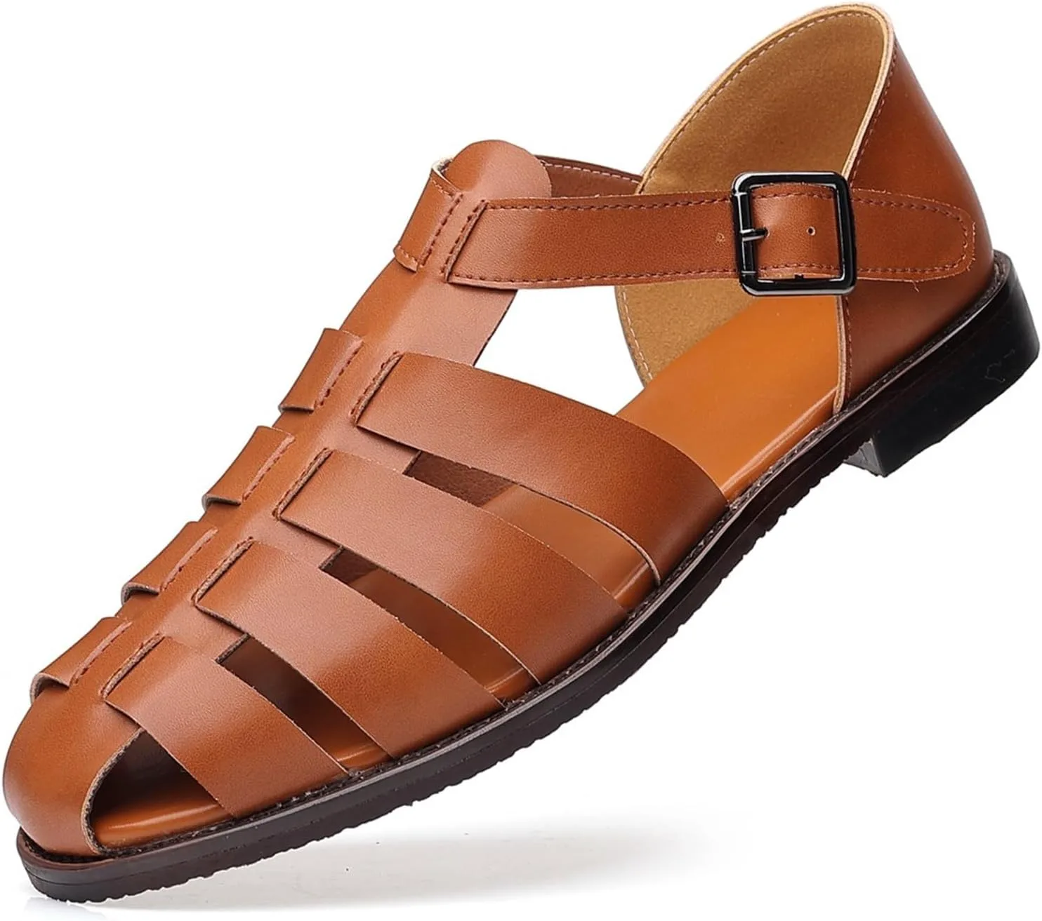 Мужские походные сандалии с закрытым носком из кожи, спортивные легкие прогулочные сандалии для треккинга, повседневные сандалии, водные туфли DMGYCK, коричневый
Мужские походные сандалии с закрытым носком из кожи, спортивные легкие прогулочные сандалии для треккинга, повседневные сандалии, водные туфли DMGYCK, коричневый