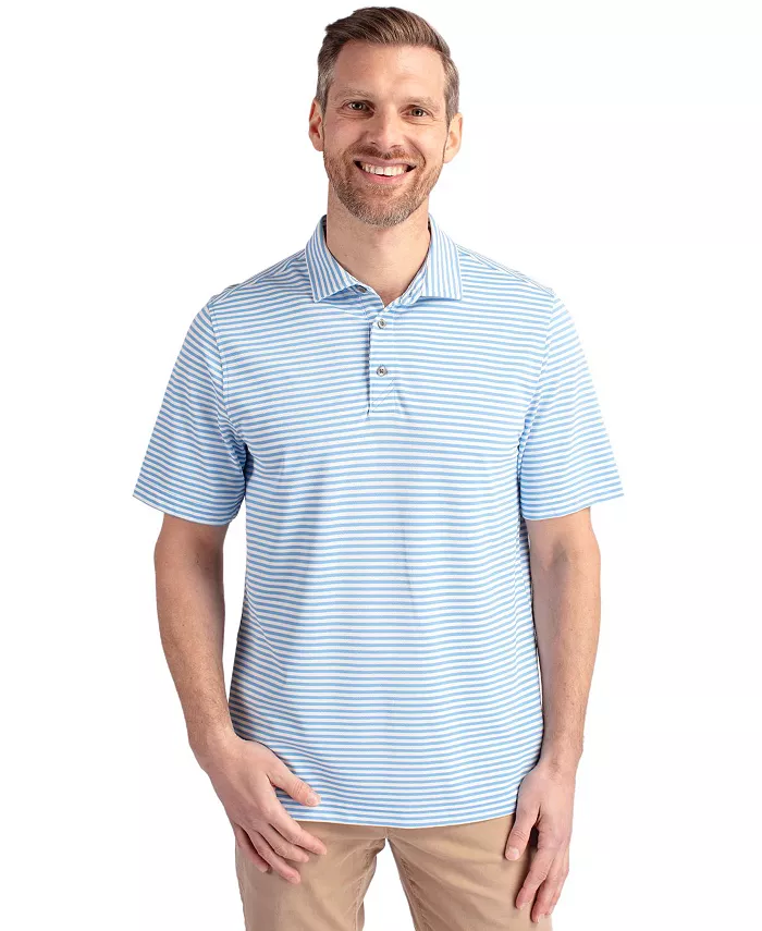 Мужская рубашка поло Virtue Eco Pique Stripe из переработанного материала для высоких мужчин Cutter & Buck, мультиколор 
Мужская рубашка поло Virtue Eco Pique Stripe из переработанного материала для высоких мужчин Cutter & Buck, мультиколор