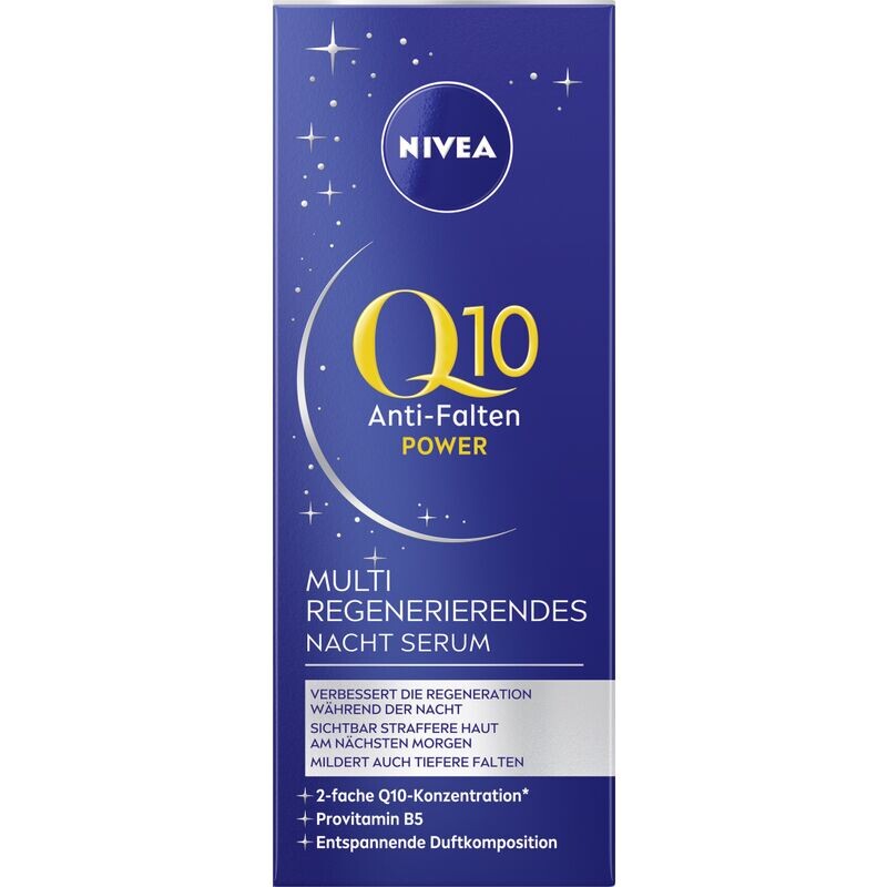 Q10 мощная мультирегенерирующая ночная сыворотка против морщин NIVEA, 30 ml
Q10 мощная мультирегенерирующая ночная сыворотка против морщин NIVEA, 30 ml