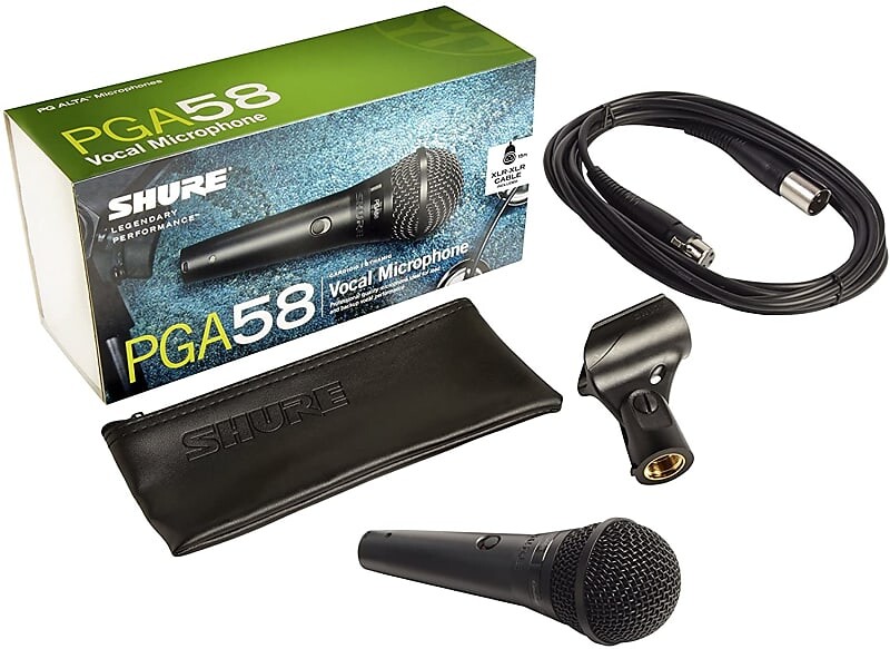 Кардиоидный динамический вокальный микрофон Shure PGA58-XLR
Кардиоидный динамический вокальный микрофон Shure PGA58-XLR