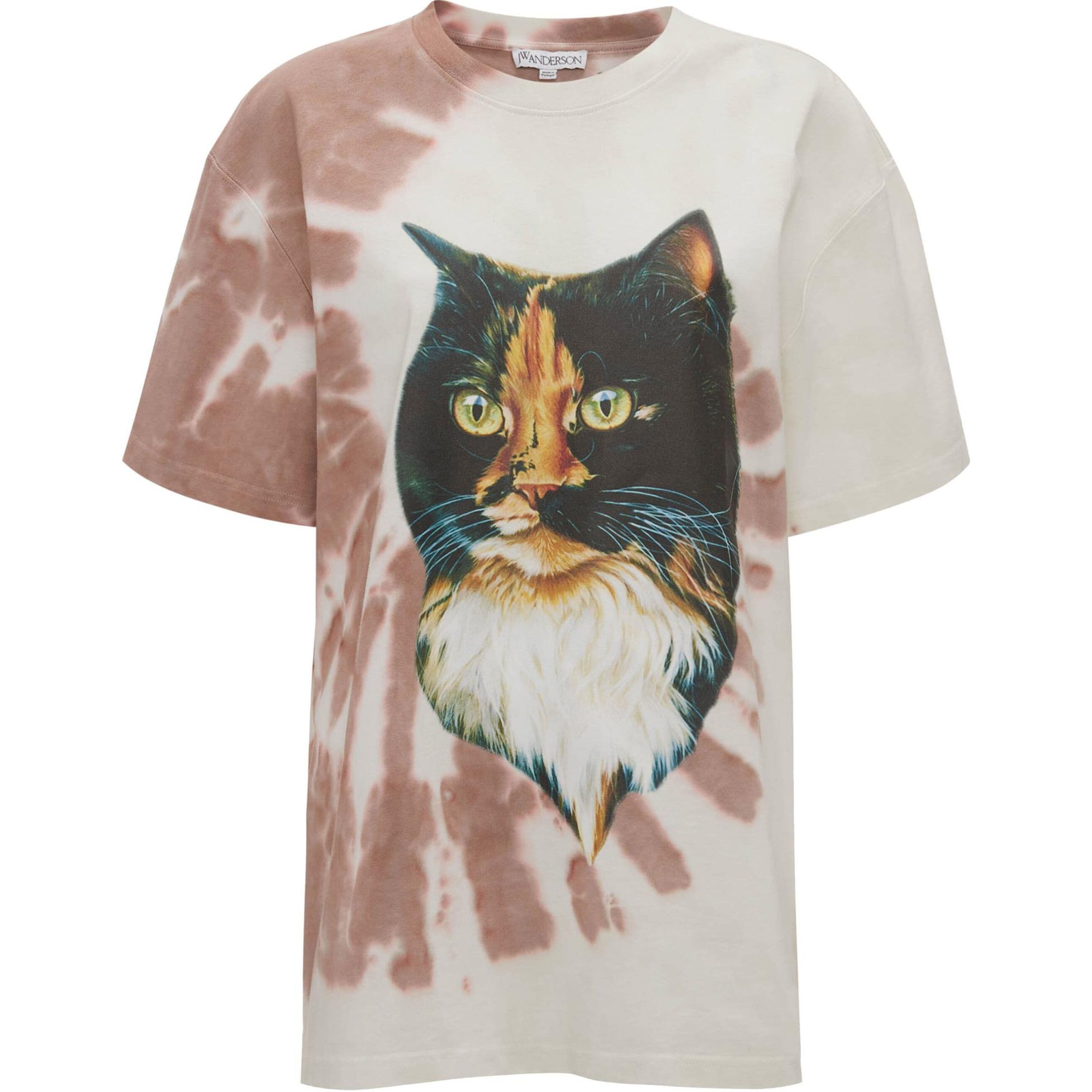 Футболка с принтом кошки в технике тай-дай JW Anderson, коричневая
Футболка с принтом кошки в технике тай-дай JW Anderson, коричневая