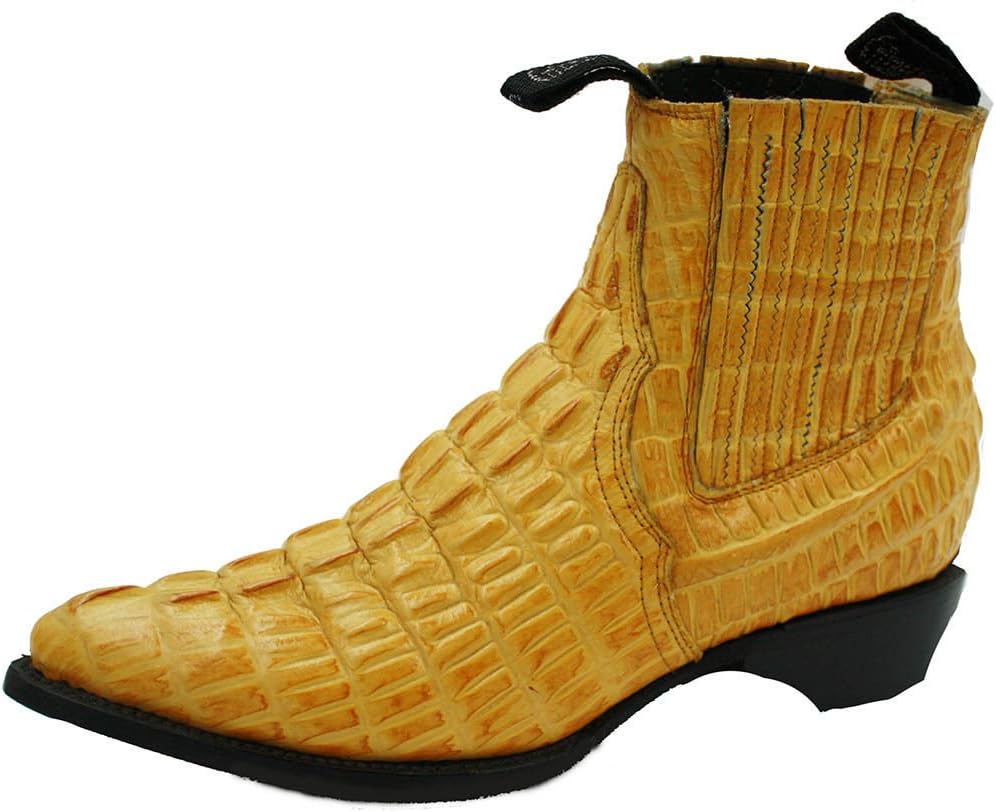 Мужские короткие ковбойские ботинки из натуральной коровьей кожи с тиснением под крокодила, открытым носком Dona Michi, Mango
Мужские короткие ковбойские ботинки из натуральной коровьей кожи с тиснением под крокодила, открытым носком Dona Michi, Mango