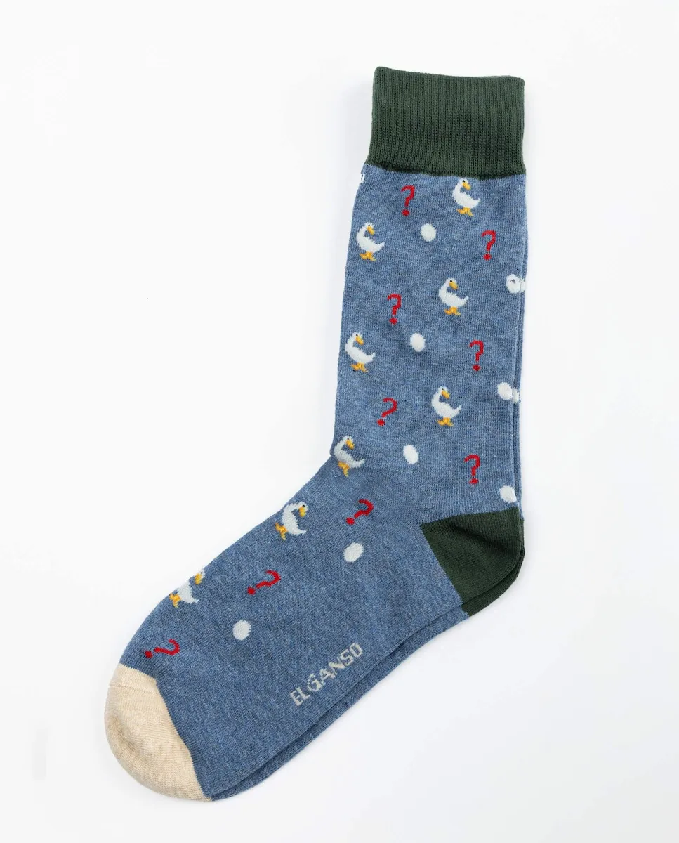 Мужской носки из хлопка с гусинным узором El Ganso, синий
Мужской носки из хлопка с гусинным узором El Ganso, синий
