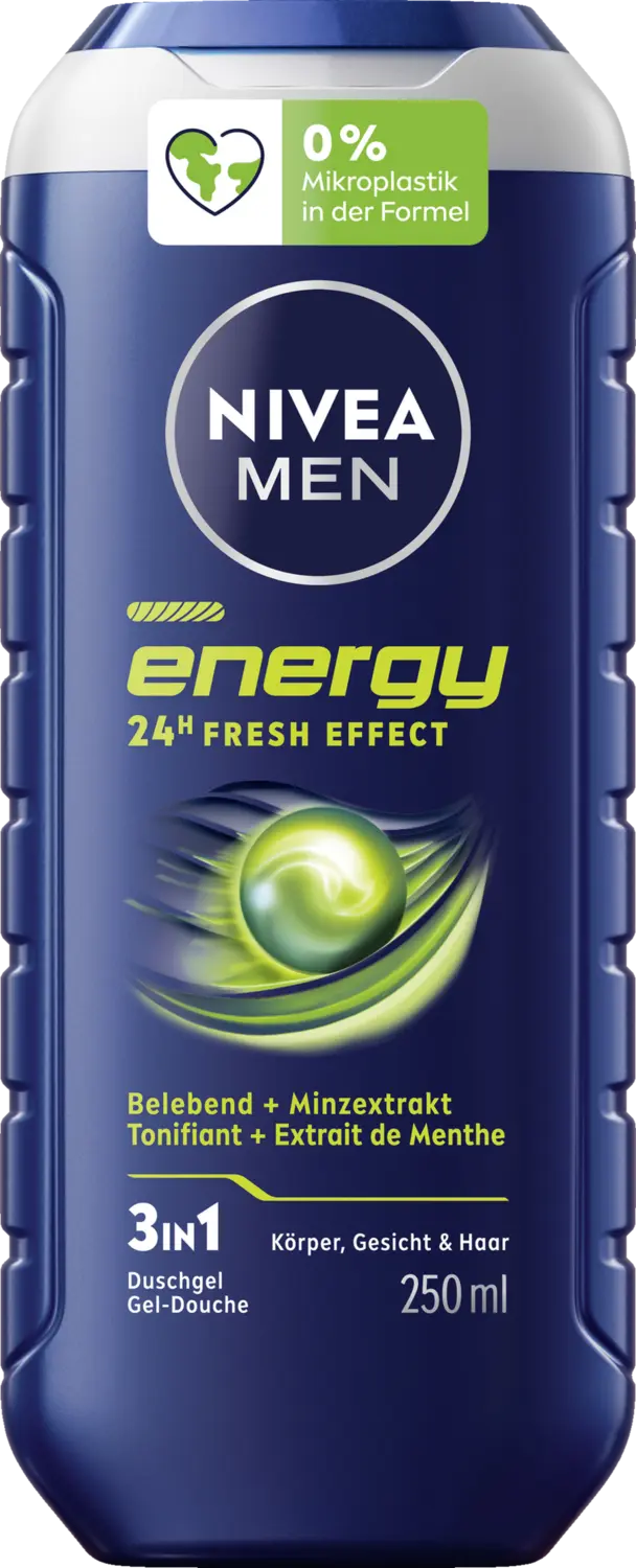 Гель для душа NIVEA MEN 3in1 Duschgel energy 24H fresh effect
Гель для душа NIVEA MEN 3in1 Duschgel energy 24H fresh effect