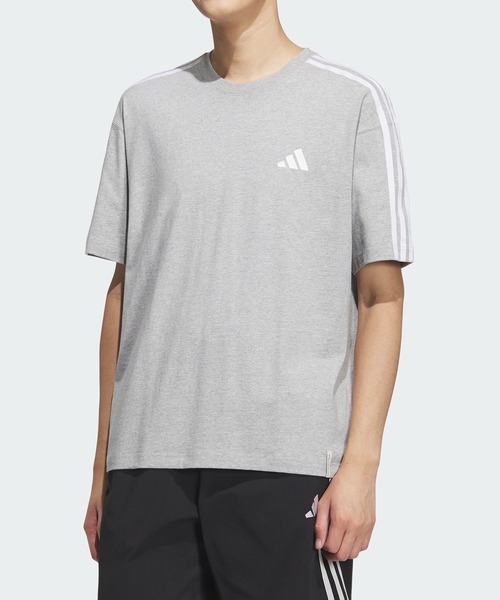 Футболка свободного кроя с коротким рукавом и тремя полосками Adidas, серый
Футболка свободного кроя с коротким рукавом и тремя полосками Adidas, серый