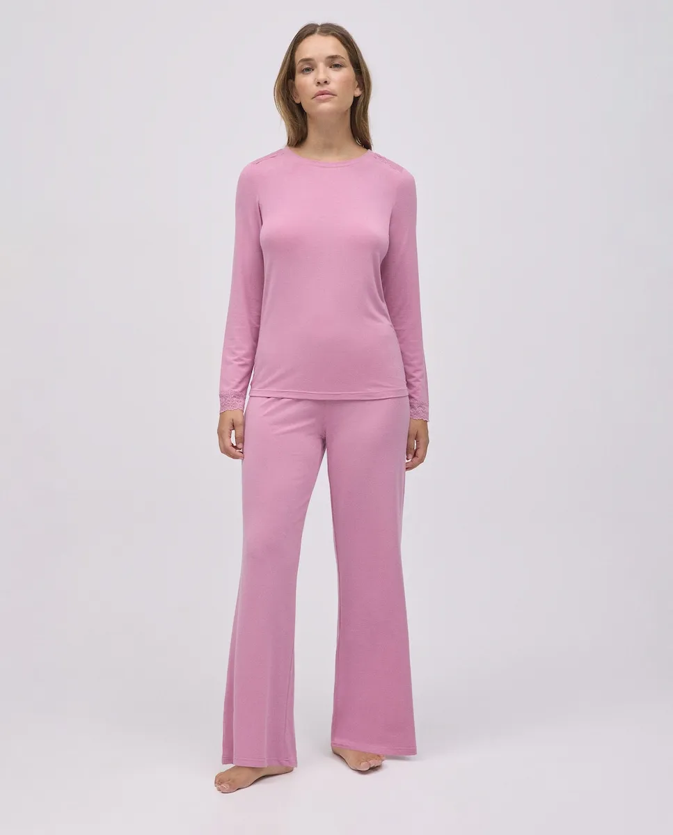 Женская длинная пижама из очень мягкого модала с широкими штанинами Ysabel Mora, розовый
Женская длинная пижама из очень мягкого модала с широкими штанинами Ysabel Mora, розовый