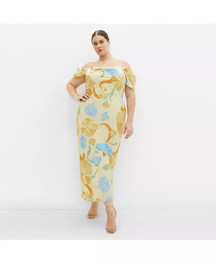 Платье с принтом кади больших размеров CITY CHIC, желтый
Платье с принтом кади больших размеров CITY CHIC, желтый