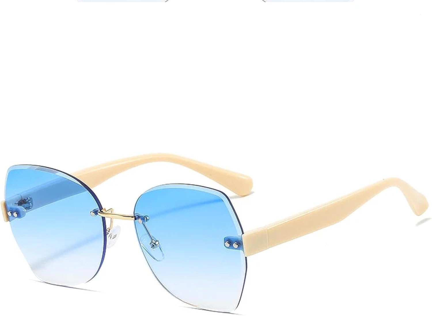 Винтажные солнцезащитные очки без оправы для женщин и мужчин, модные, роскошные, в стиле панк, летние, для путешествий, с защитой от УФ-излучения UV400 TKKTLLT, Beige Gradient Blue
Винтажные солнцезащитные очки без оправы для женщин и мужчин, модные, роскошные, в стиле панк, летние, для путешествий, с защитой от УФ-излучения UV400 TKKTLLT, Beige Gradient Blue