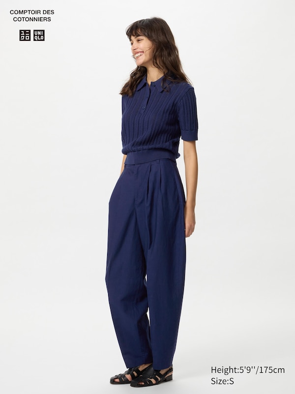 Брюки-Бочонки из льняной смеси (длинные) Uniqlo, синий
Брюки-Бочонки из льняной смеси (длинные) Uniqlo, синий