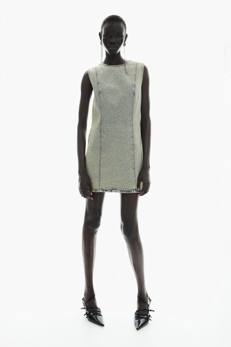 Платье а-силуэта из твила H&M, синий
Платье а-силуэта из твила H&M, синий