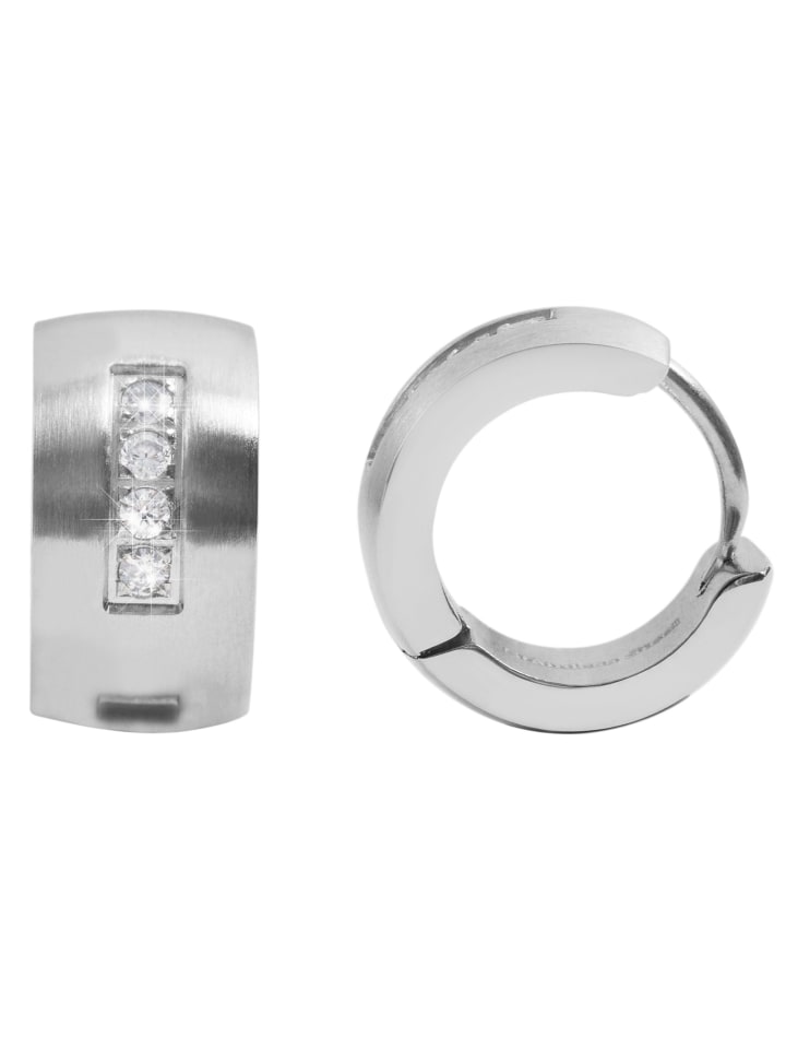 Adeliás Женские серьги - серьги-кольца на шарнирах из нержавеющей стали со стразами серебристого цвета
Adeliás Женские серьги - серьги-кольца на шарнирах из нержавеющей стали со стразами серебристого цвета