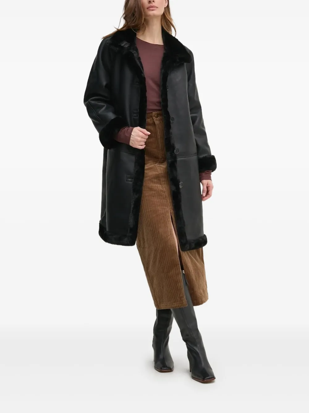 Пальто с искусственным мехом Pedro Del Hierro, черный
Пальто с искусственным мехом Pedro Del Hierro, черный