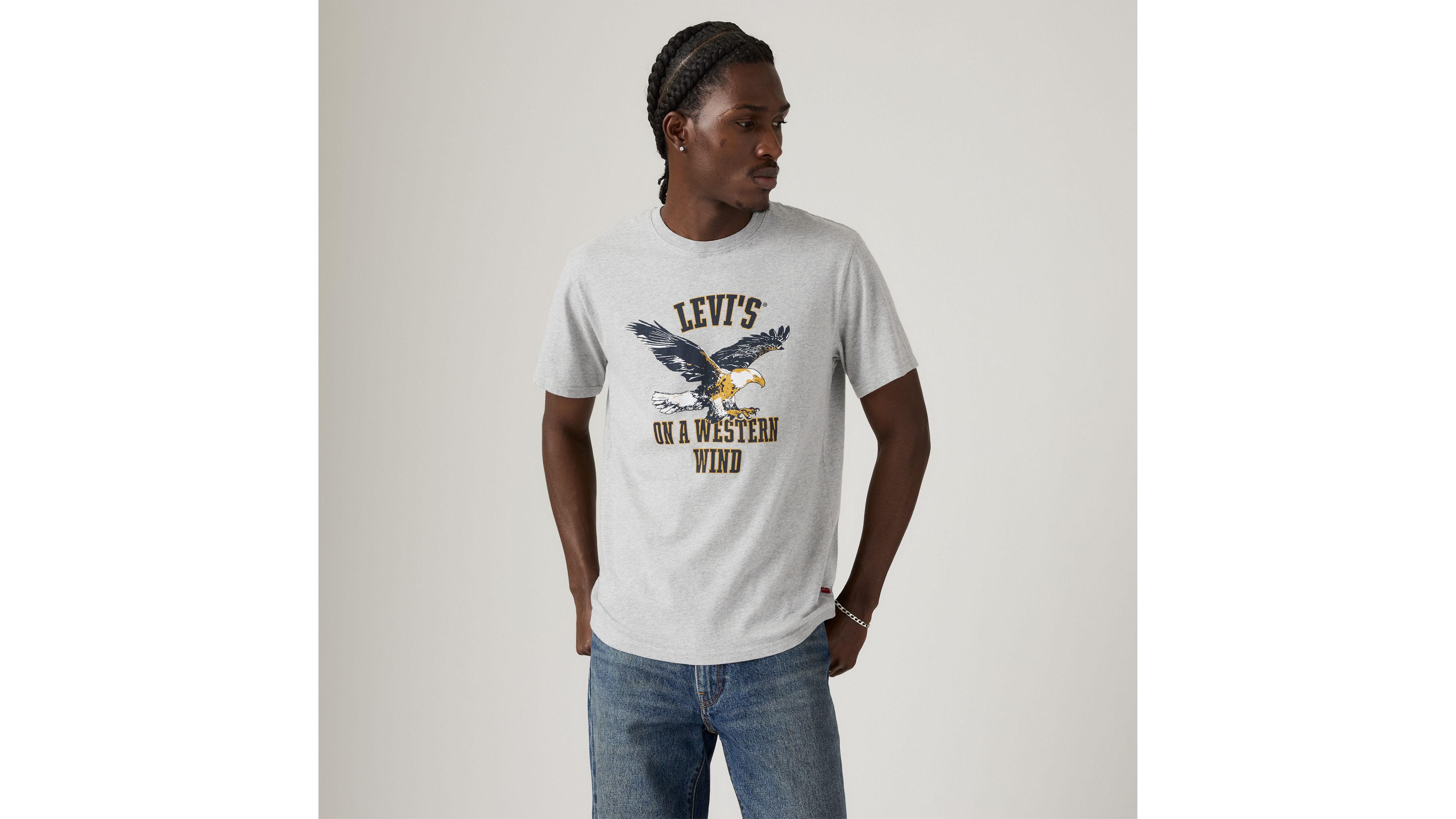 Футболка свободного кроя с короткими рукавами и принтом Levi's, Western Wind Eagle Mid Tone Heather Grey - Grey
Футболка свободного кроя с короткими рукавами и принтом Levi's, Western Wind Eagle Mid Tone Heather Grey - Grey