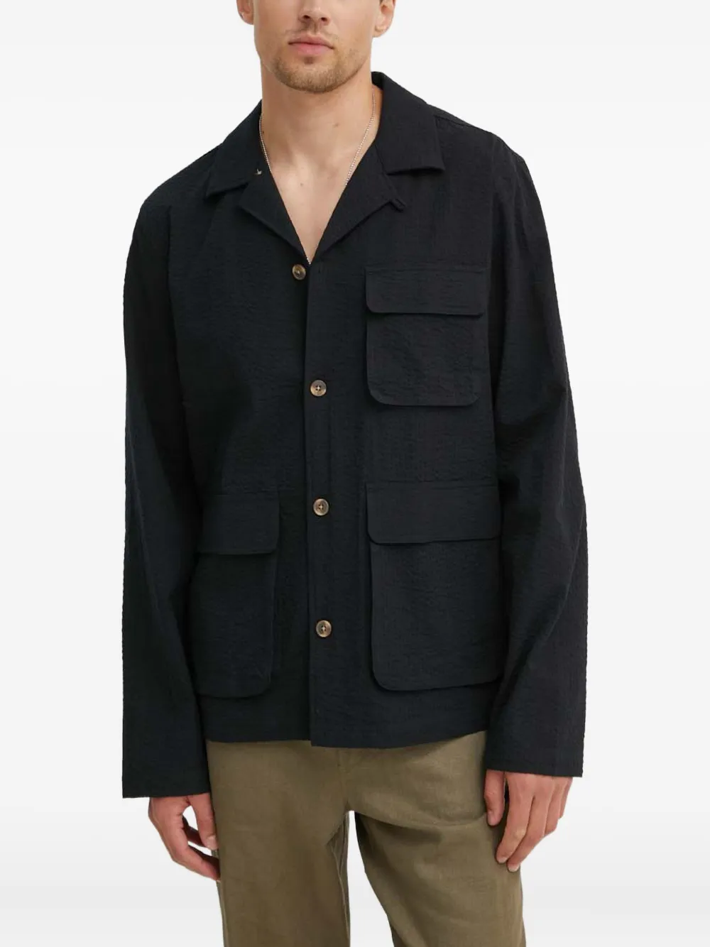 Рубашка с накладными карманами Les Deux, черный
Рубашка с накладными карманами Les Deux, черный