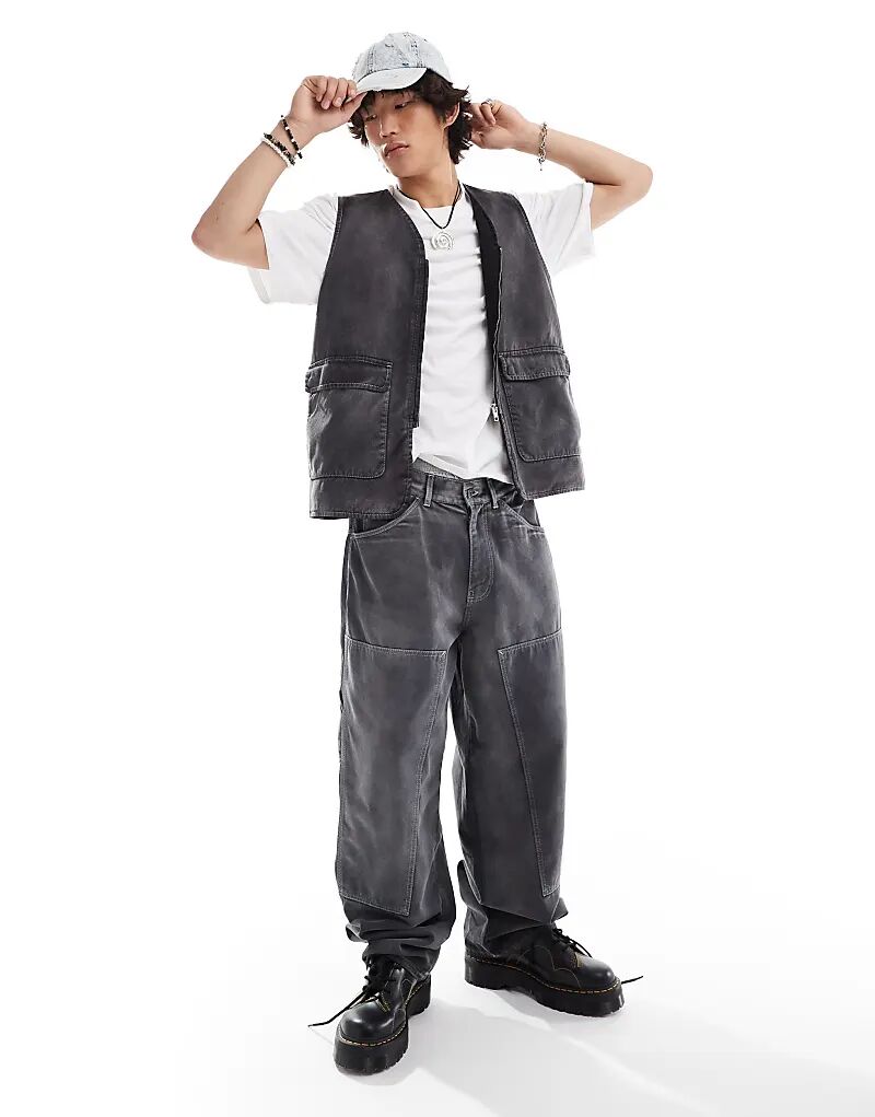 COLLUSION X002 мешковатые джинсы Carpenter в сером цвете - LBLUE
COLLUSION X002 мешковатые джинсы Carpenter в сером цвете - LBLUE