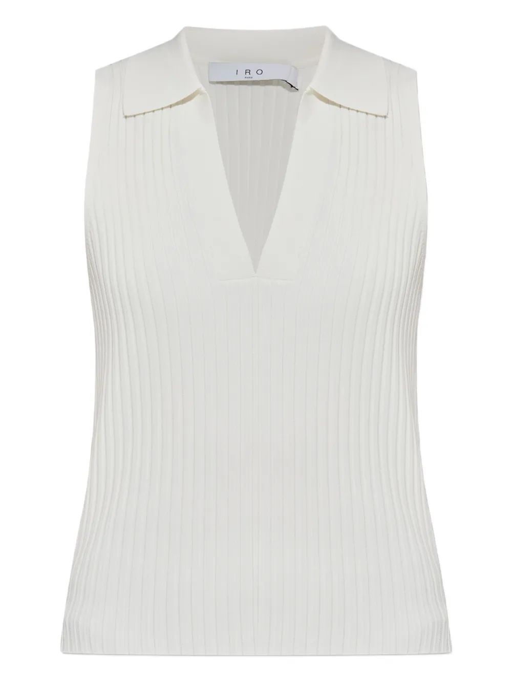 Топ в рубчик с V-образным вырезом IRO, белый
Топ в рубчик с V-образным вырезом IRO, белый