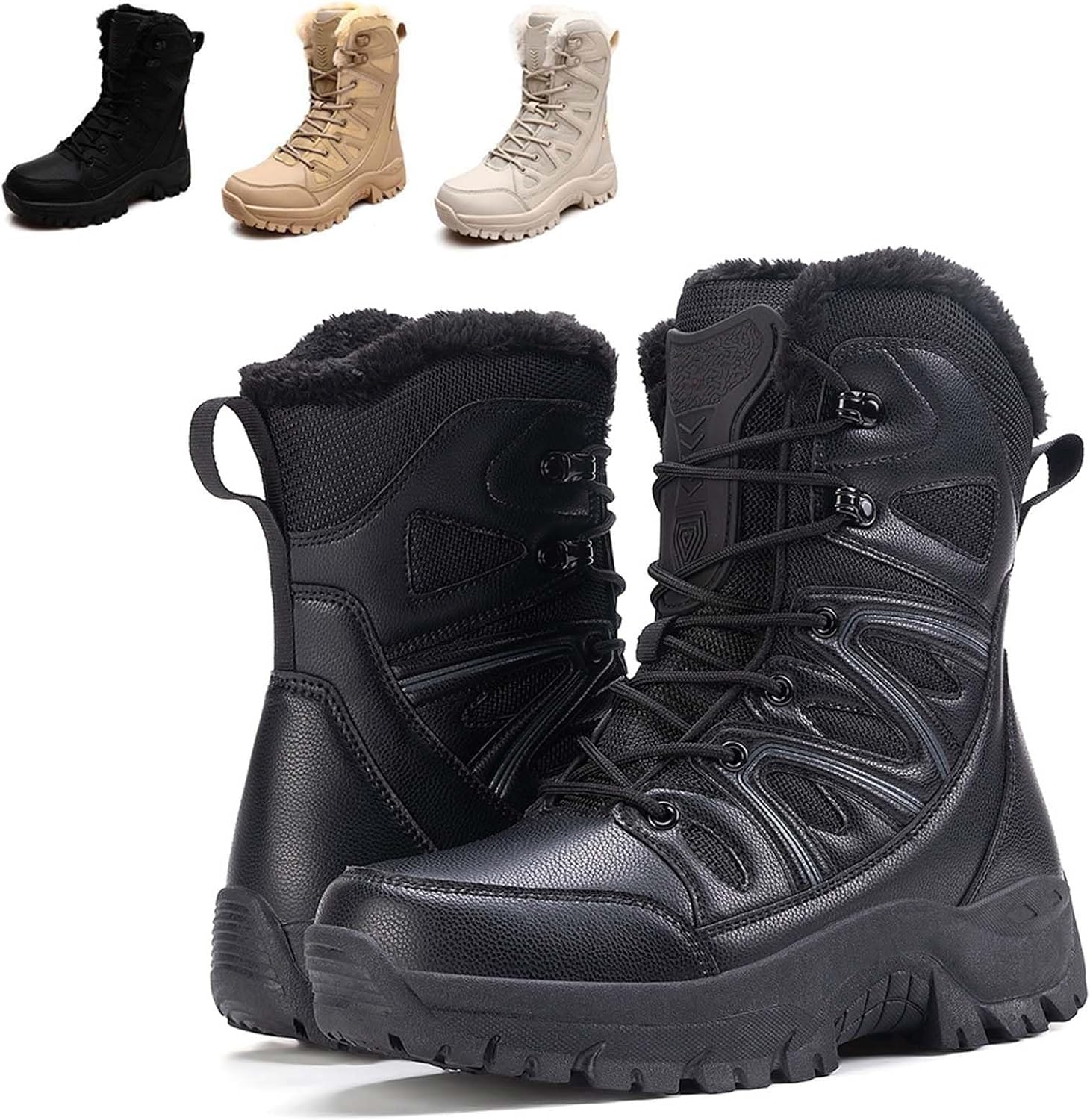 Зимние ботинки для женщин и мужчин, с круглым носком, водонепроницаемые, платформенные, на шнуровке, теплые, с толстым плюшевым/сетчатым подкладом, короткие ботильоны Generic, черный
Зимние ботинки для женщин и мужчин, с круглым носком, водонепроницаемые, платформенные, на шнуровке, теплые, с толстым плюшевым/сетчатым подкладом, короткие ботильоны Generic, черный