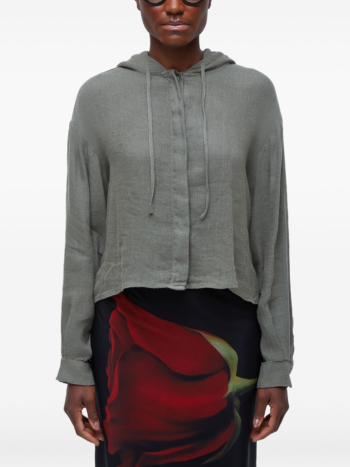 Укороченная рубашка с капюшоном Osklen, зеленый
Укороченная рубашка с капюшоном Osklen, зеленый