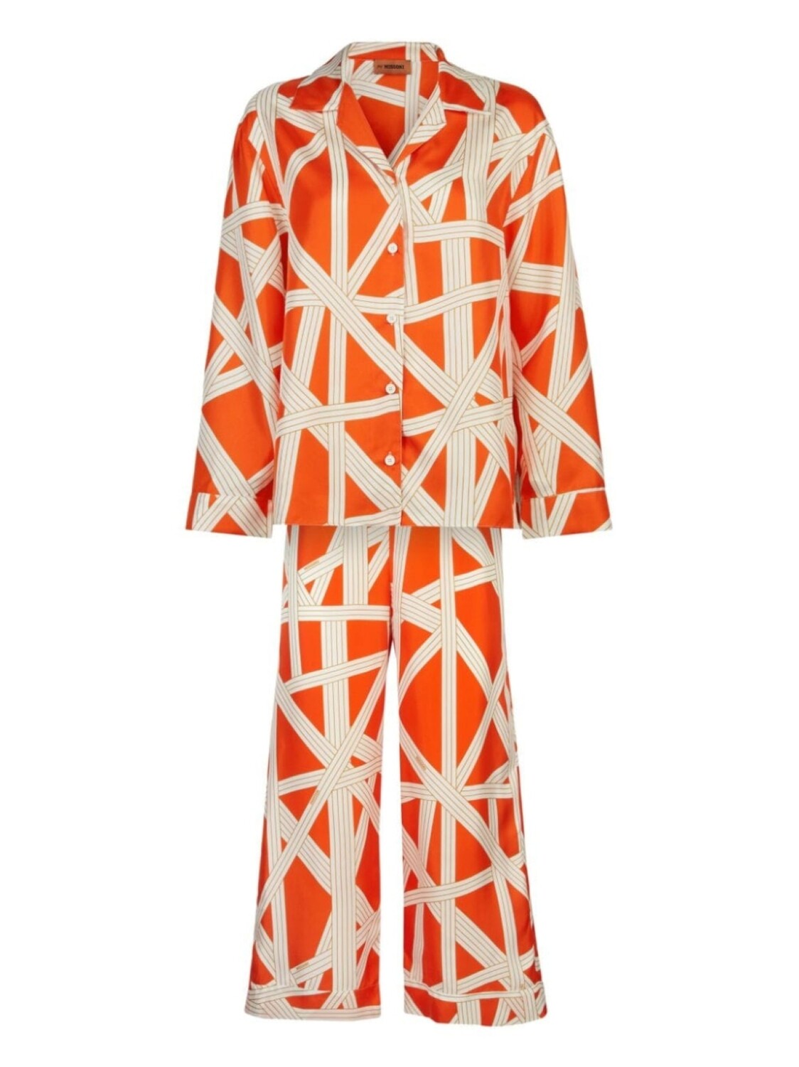 Missoni Home шелковая пижама с графичным принтом, оранжевый
Missoni Home шелковая пижама с графичным принтом, оранжевый